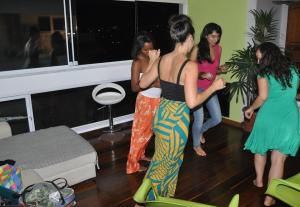 Daniele's apartment in Rio, celebrating his wife's birthday with their friends
